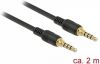 Delock 3.5mm 4 Pins Jack Kabel 2mtr online kopen