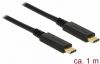 Delock Usb 3.1 Gen 2(10 Gbps)Type c Usb Kabel 3a, 1.0 Meter online kopen