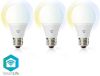 Nedis WIFILRW30E27 Smartlife LED lamp(set van 3)E27 806lm 9W cool warm wit online kopen