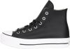 Converse Chuck Taylor All Star Platform Leather High Top Sneakers , Zwart, Dames online kopen