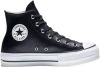 Converse Chuck Taylor All Star Platform Leather High Top Sneakers , Zwart, Dames online kopen