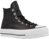 Converse Chuck Taylor All Star Platform Leather High Top Sneakers , Zwart, Dames online kopen